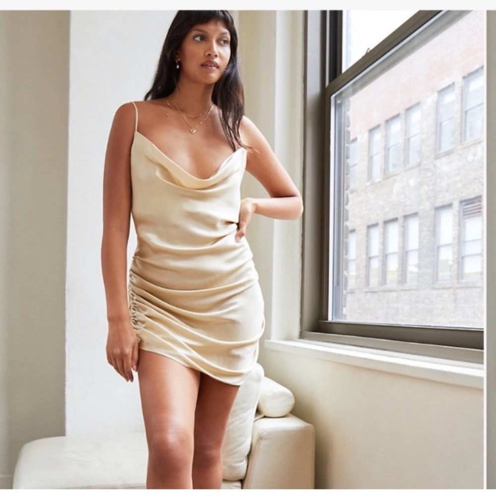 Aritzia Only Ruched Slip Dress